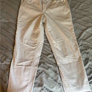 Women's White Cropped Jeans